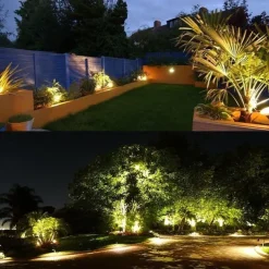 2pcs 5W Outdoor Multicolour Spotlights Waterproof LED Landscape Lights Garden Light Outdoor Lighting Pathway Lights Multicolour Spotlights with Spike Stand EU/US Plug AC85-265V