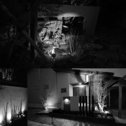 2pcs 5W Outdoor Multicolour Spotlights Waterproof LED Landscape Lights Garden Light Outdoor Lighting Pathway Lights Multicolour Spotlights with Spike Stand EU/US Plug AC85-265V