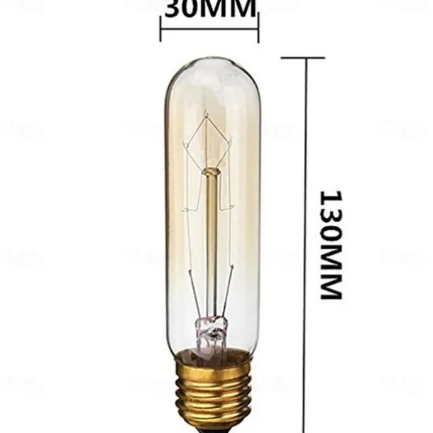 6pcs 40W Vintage Edison Lamps T10 E27/E14 Dimmable Incandescent Industrial Bulb Antique Retro Lamp Light AC220-240V for Home