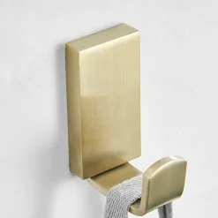 2pcs Wall Hooks for Coats,Stainless Steel Robe Hooks,Wall Mounted Coat Hooks For Bathroom,Bedroom,Kitchen(Brushed Nickel/Brushed Golden/Black)