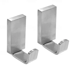 2pcs Wall Hooks for Coats,Stainless Steel Robe Hooks,Wall Mounted Coat Hooks For Bathroom,Bedroom,Kitchen(Brushed Nickel/Brushed Golden/Black)