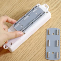 6pcs Wall-Mounted Holder Punch-Free Plug Fixer Self-Adhesive Socket Fixer Seamless Power Strip Holder Home Cable Wire Organizer Racks