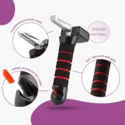 2pcs Window Breaker Portable Door Auxiliary Handle Multi-function Seat Belt Cutter for The Elderly