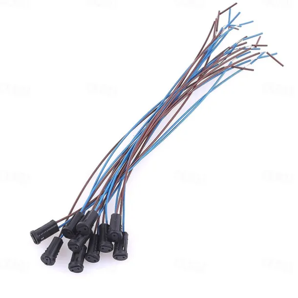 10Pcs/Bag G4 Lamp Holder Wire Socket Cable 20cm LED Bulbs Connector Fitting Accessory For G4 Ceiling Light/Halogen Lamp