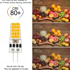 6pcs/10pcs Dimmable LED Bulb G4 GY6.35 AC/DC12-24V 3W 20LED Energy Saving Silicone Light 360 degrees Replace Halogen Lamp
