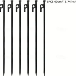 4pcs/6pcs Solid Bold Extended Outdoor Camping Nail Awning Tent Camping with Steel Nail Beach Camp Nail