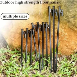 4pcs/6pcs Solid Bold Extended Outdoor Camping Nail Awning Tent Camping with Steel Nail Beach Camp Nail