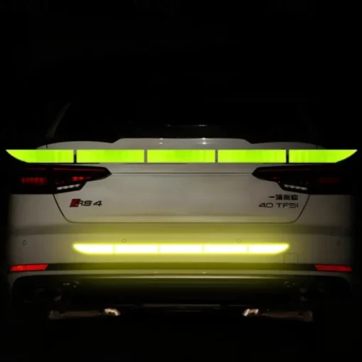 5pcs/set Car Reflective Stickers Waterproof Car Warning Sticker Reflective Tape Car Decals Stickers Car Trunk Body Auto Accessories