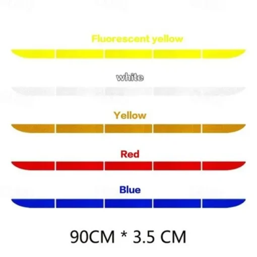 5pcs/set Car Reflective Stickers Waterproof Car Warning Sticker Reflective Tape Car Decals Stickers Car Trunk Body Auto Accessories