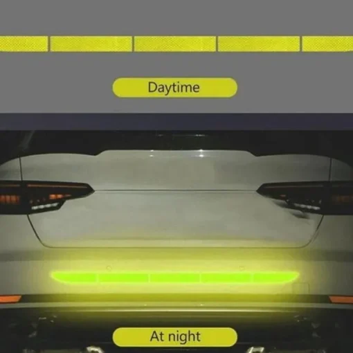 5pcs/set Car Reflective Stickers Waterproof Car Warning Sticker Reflective Tape Car Decals Stickers Car Trunk Body Auto Accessories