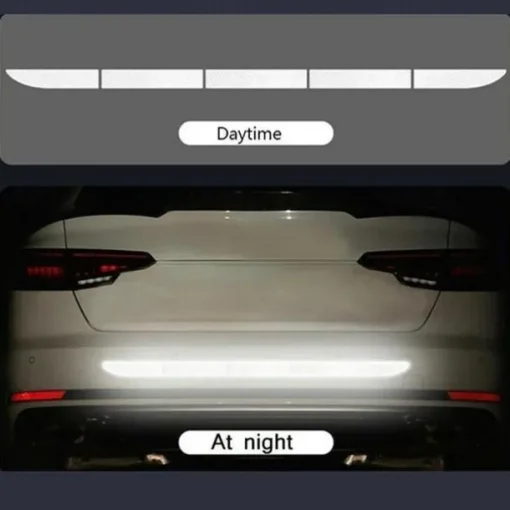 5pcs/set Car Reflective Stickers Waterproof Car Warning Sticker Reflective Tape Car Decals Stickers Car Trunk Body Auto Accessories
