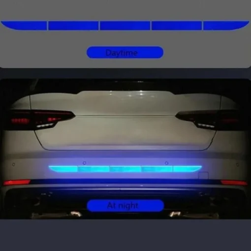 5pcs/set Car Reflective Stickers Waterproof Car Warning Sticker Reflective Tape Car Decals Stickers Car Trunk Body Auto Accessories