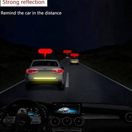 5pcs/set Car Reflective Stickers Waterproof Car Warning Sticker Reflective Tape Car Decals Stickers Car Trunk Body Auto Accessories