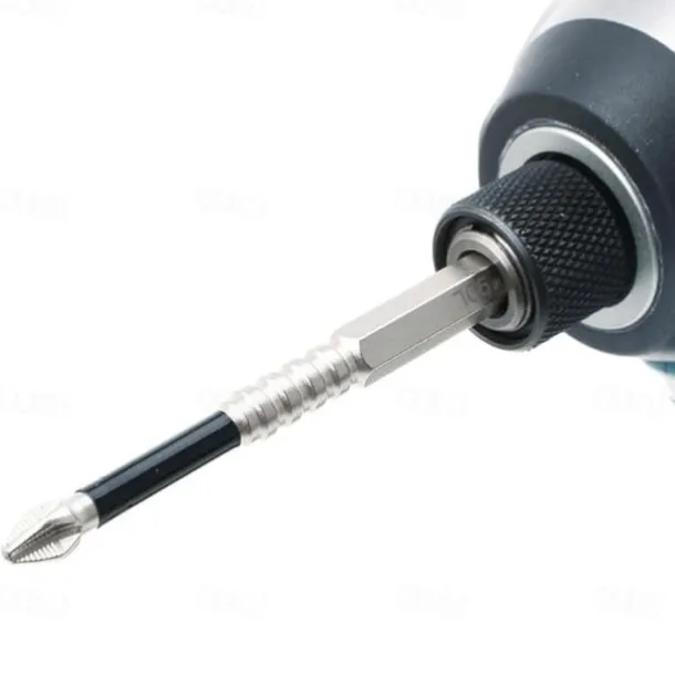 6pcs/Set High-Magnetic Screwdriver Drill Bit Set, Anti-Slip Cross Head Bits, S2 Material High-Strength PH2 Bits for Precision Screwing