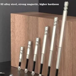 6pcs/Set High-Magnetic Screwdriver Drill Bit Set, Anti-Slip Cross Head Bits, S2 Material High-Strength PH2 Bits for Precision Screwing