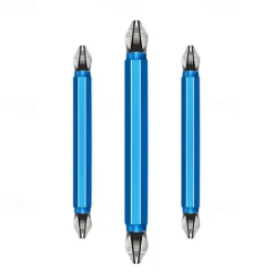 7pcs/set S2 Anti Slip Long Reach Screwdriver BitsBits Precision PH2 Single Cross Head Bits Magnetic Phillips Screwdriver Bits for 25~150mm Screw Hex Shank Screwdriver Bits