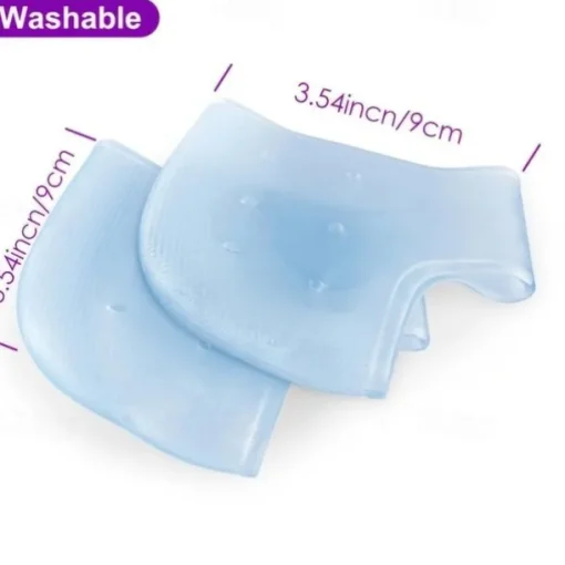 2pcs/set Silicone Gel Heel Protectors for Foot Pain Relief – Breathable and Cushioning Support for Cracked Heels, Heel Spurs, and Plantar Fasciitis