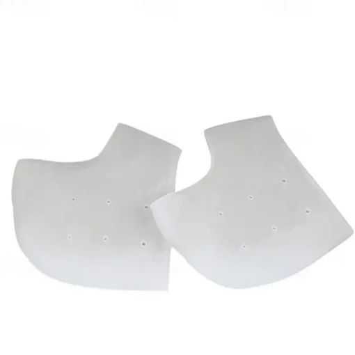 2pcs/set Silicone Gel Heel Protectors for Foot Pain Relief – Breathable and Cushioning Support for Cracked Heels, Heel Spurs, and Plantar Fasciitis