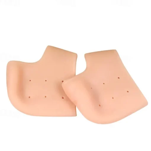 2pcs/set Silicone Gel Heel Protectors for Foot Pain Relief – Breathable and Cushioning Support for Cracked Heels, Heel Spurs, and Plantar Fasciitis
