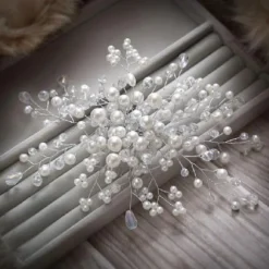 Pearl Hair Combs Headpiece Wedding Party Elegant Feminine Style