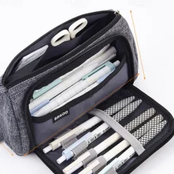 Pencil Cases Wear-Resistant Multifunction With Zipper Canvas for School Office Student