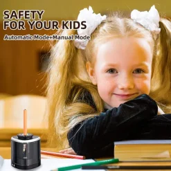 Pencil Sharpener Electric Pencil Sharpeners Blade to Fast Sharpen Suitable for Colored Pencils(6-8mm) School Pencil Sharpener/Classroom/Office/Home, Back to School Gift