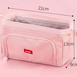 Pencil Case Pen Pouch Marker Bag Wear-Resistant Multifunction With Zipper Canvas for School Student Children, Back to School Gift