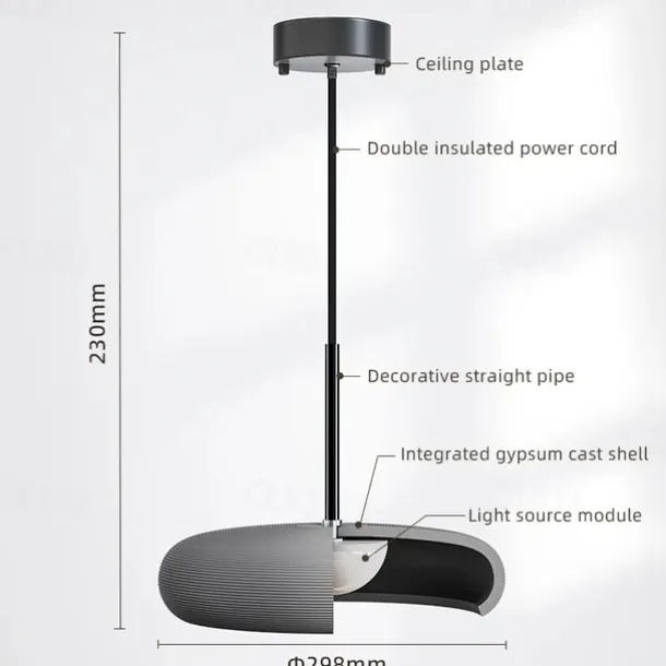 Pendant Lantern Design Pendant Light Gypsum Minimalist Modern 110-240V 29cm