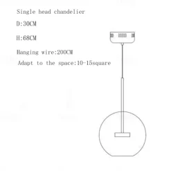 Pendant Light 30 cm Single Design Aluminum LED Nordic Style 110-240 V