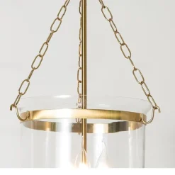 Pendant Light Fixtures Retro Gold Black Copper 3 Light Hanging Light Industrial Style Transparent Glass lampshade Chandelier Ceiling Lighting for Living Room Study Office Lighting Fixture 110-240V