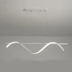 Pendant Light Fixtures 100/120cm LED Pendant Lamp 3 Color Dining Table Hanging Lamp Height Adjustable Pendant Lamp with Remote Control Metal Chandelier Kitchen Island Bar Dining Living Room Office 110-240V