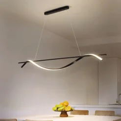 Pendant Light Fixtures 100/120cm LED Pendant Lamp 3 Color Dining Table Hanging Lamp Height Adjustable Pendant Lamp with Remote Control Metal Chandelier Kitchen Island Bar Dining Living Room Office 110-240V