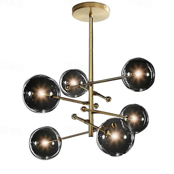 Pendant Light Glass Globe Design Modern Nordic Style 6-Light Chandelier Painted Finishes Electroplated Metal 220V 110V Warm White Cold White