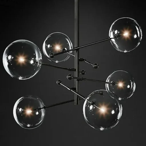 Pendant Light Glass Globe Design Modern Nordic Style 6-Light Chandelier Painted Finishes Electroplated Metal 220V 110V Warm White Cold White
