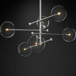 Pendant Light Glass Globe Design Modern Nordic Style 6-Light Chandelier Painted Finishes Electroplated Metal 220V 110V Warm White Cold White
