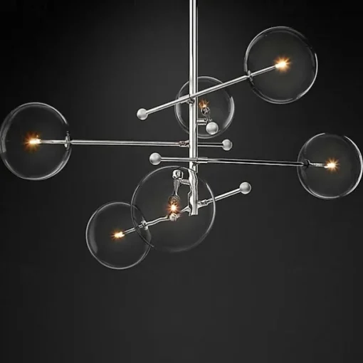 Pendant Light Glass Globe Design Modern Nordic Style 6-Light Chandelier Painted Finishes Electroplated Metal 220V 110V Warm White Cold White