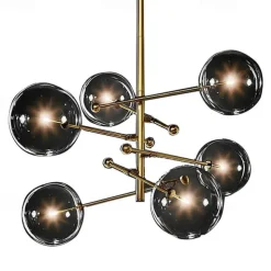 Pendant Light Glass Globe Design Modern Nordic Style 6-Light Chandelier Painted Finishes Electroplated Metal 220V 110V Warm White Cold White