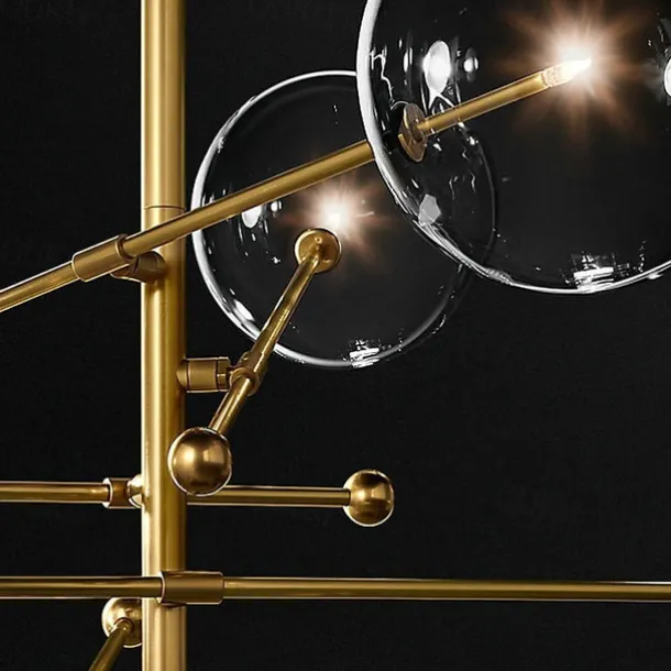 Pendant Light Glass Globe Design Modern Nordic Style 6-Light Chandelier Painted Finishes Electroplated Metal 220V 110V Warm White Cold White