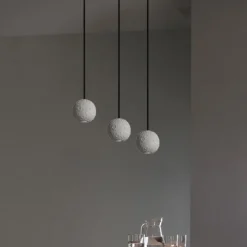 Pendant Lights Round Pendant Lights Home Decor Industrial Style Pendant Lights Pendant Lighting Fixtures, White Sand And Stone