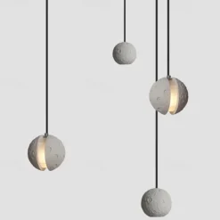 Pendant Lights Round Pendant Lights Home Decor Industrial Style Pendant Lights Pendant Lighting Fixtures, White Sand And Stone