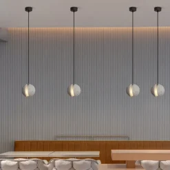 Pendant Lights Round Pendant Lights Home Decor Industrial Style Pendant Lights Pendant Lighting Fixtures, White Sand And Stone