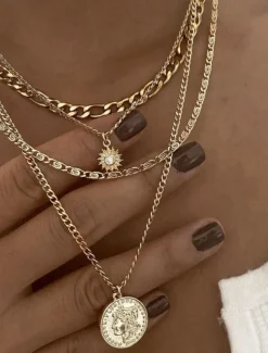 Pendant Necklace Chrome Women's Elegant Classic Necklace For Daily