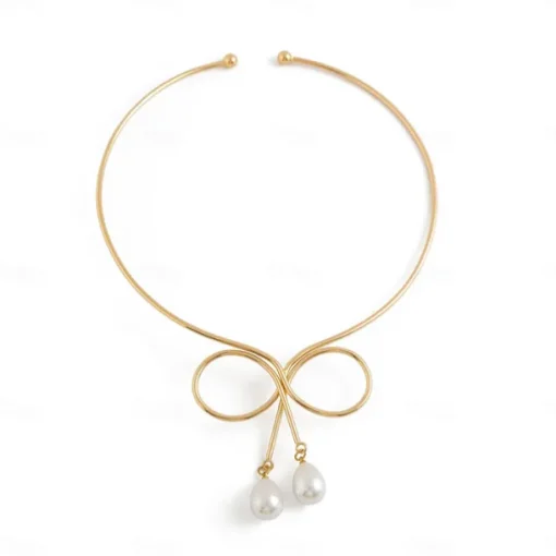 Pendant Necklace Imitation Pearl Women's Elegant Fashion Artistic Beads Wedding irregular Necklace For Wedding Party Prom