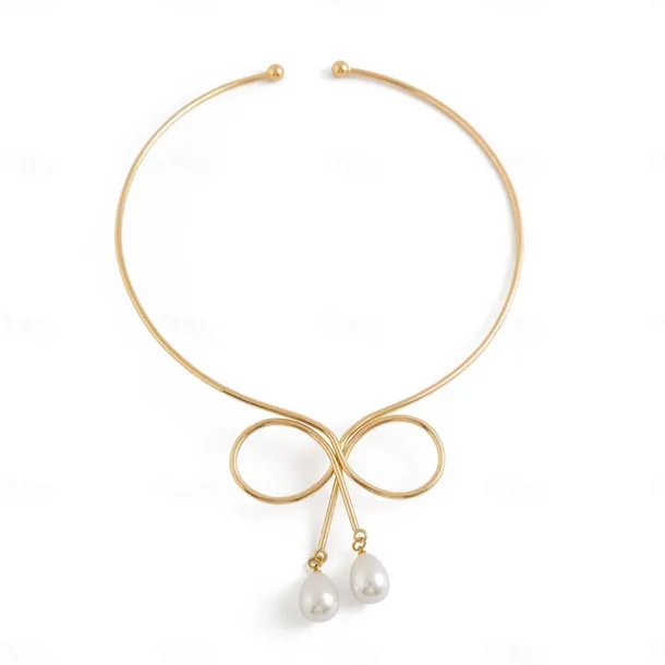 Pendant Necklace Imitation Pearl Women's Elegant Fashion Artistic Beads Wedding irregular Necklace For Wedding Party Prom