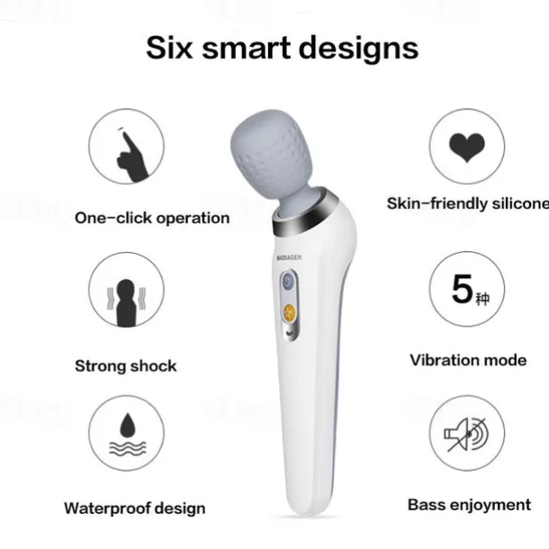 Personal Electric Handheld Powerful Vibration Wand Massager Back Massager Massage Tool