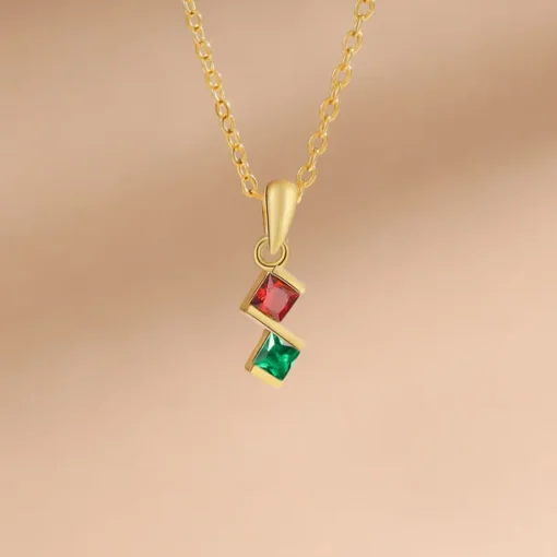 Personalized Birthstone Necklace Custom Best Gift for Mom – Pendant for Women, Perfect for Mother's Day, Valentine's Day, Christmas, or Birthday