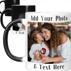 Personalized Magic Color Mug Custom Best Gift for Dad, Heat Reveal Photo Mug, Xmas Cup with Image, Ceramic Gift for Christmas, Anniversary, Birthday