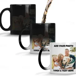 Personalized Magic Mug Custom Wedding Gift for Coupleized Photo Wedding Gift Mug Heat Reveal Sensitive Mug Color Changing Ceramic Mug Xmas Cup Coffee Mug with Image Logo Text Gifts