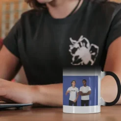 Personalized Magic Mug Customized Photo Christmas Gift Mug Heat Reveal Sensitive Mug Color Changing Ceramic Mug Xmas Cup Coffee Mug with Image Logo Text Gifts for Anniversary Birthday Christmas