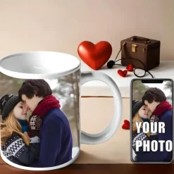 Personalized Photo Coffee Mug -Custom Wedding Gift for Couple Wedding Gift Mug with Pictures Christmas Gift Mug 330ml 11oz Ceramic Mug for Family Friends Couple Dad Mom